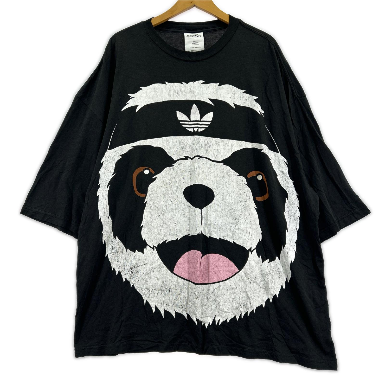 半袖Ｔシャツ パンダプリントTシャツ ブラック