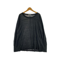 ニット BIBLIOTHERK 26SS LONG TOPS BLACK リネンニット 2 ブラック 2 ブラック