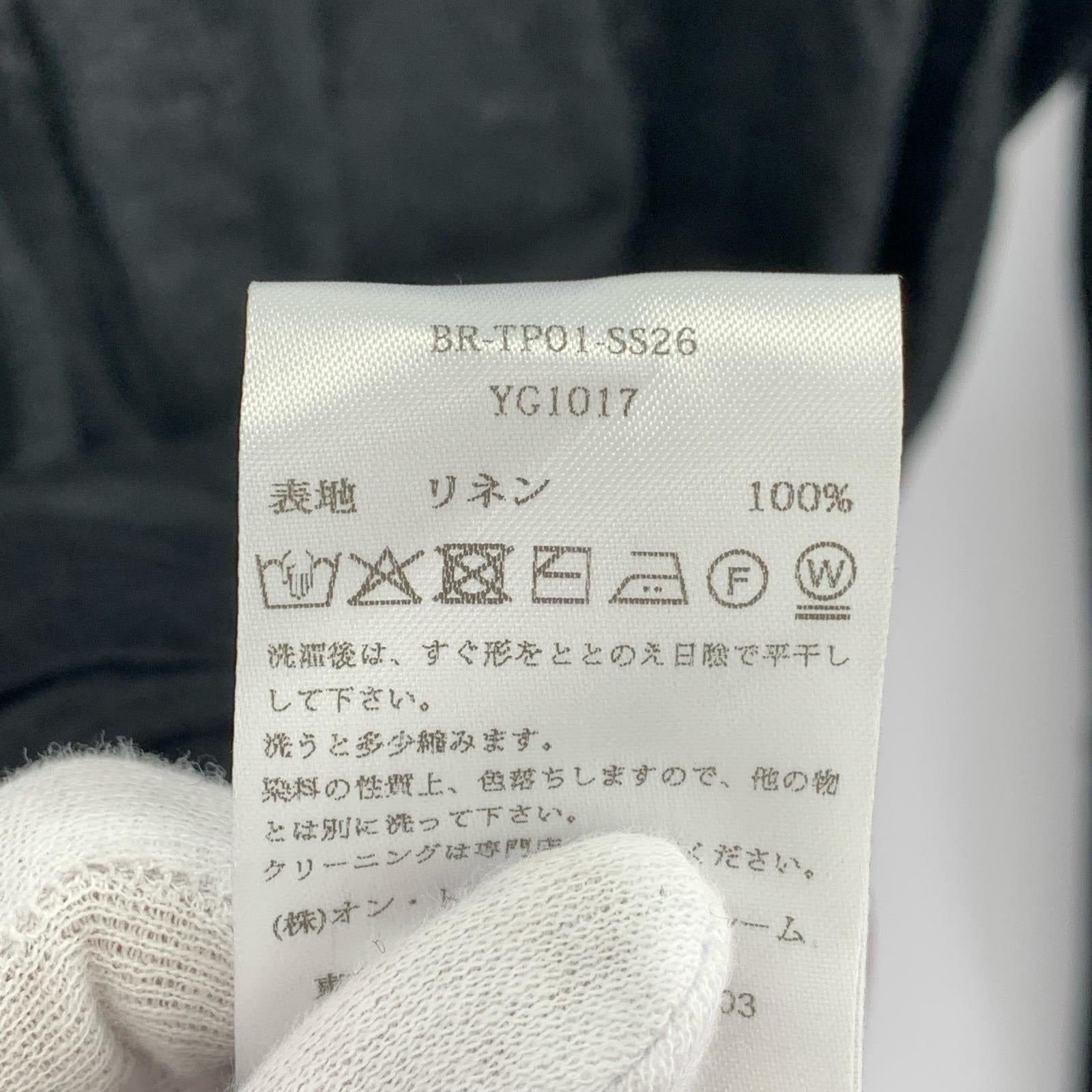 ニット BIBLIOTHERK 26SS LONG TOPS BLACK リネンニット 2 ブラック 2 ブラック
