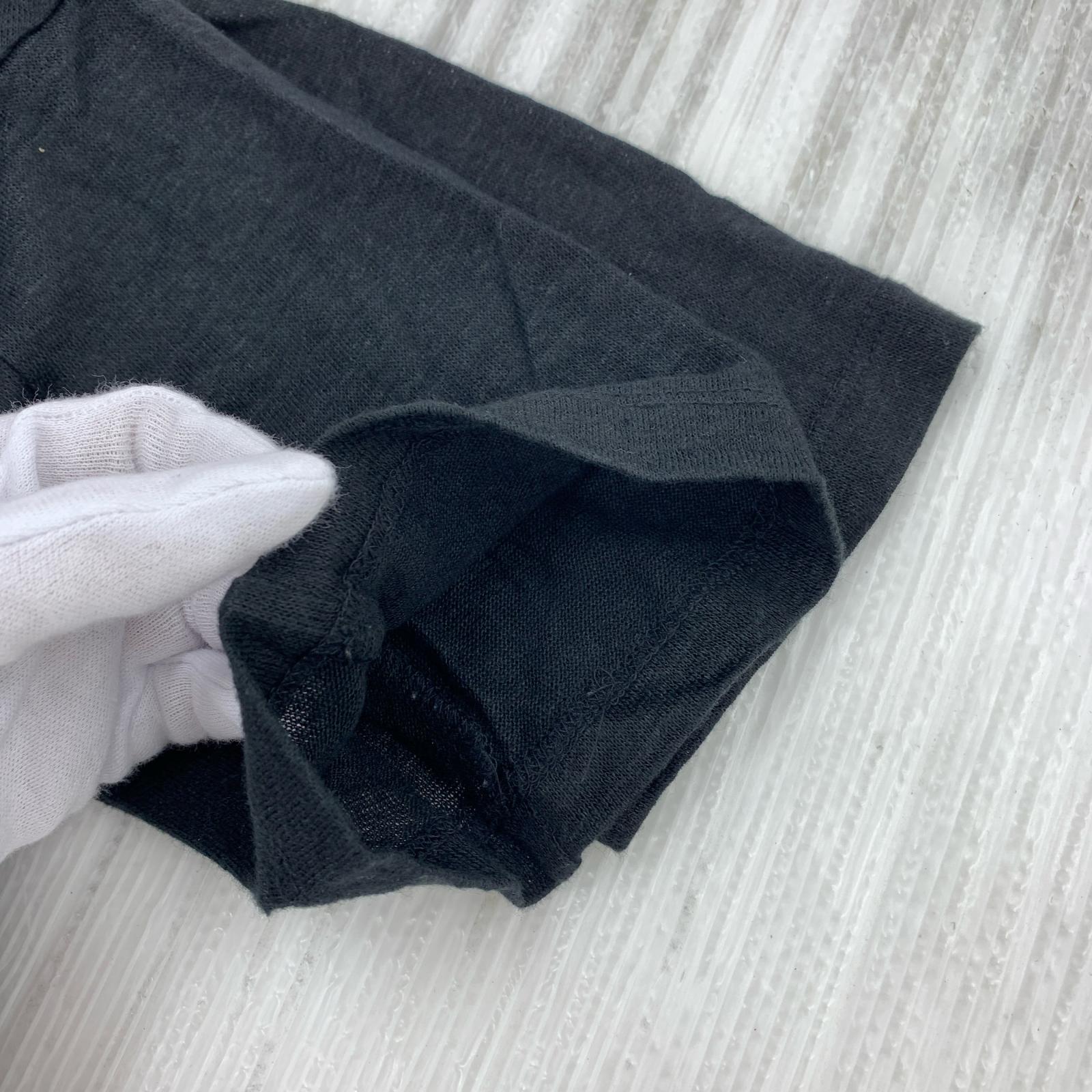 ニット BIBLIOTHERK 26SS LONG TOPS BLACK リネンニット 2 ブラック 2 ブラック