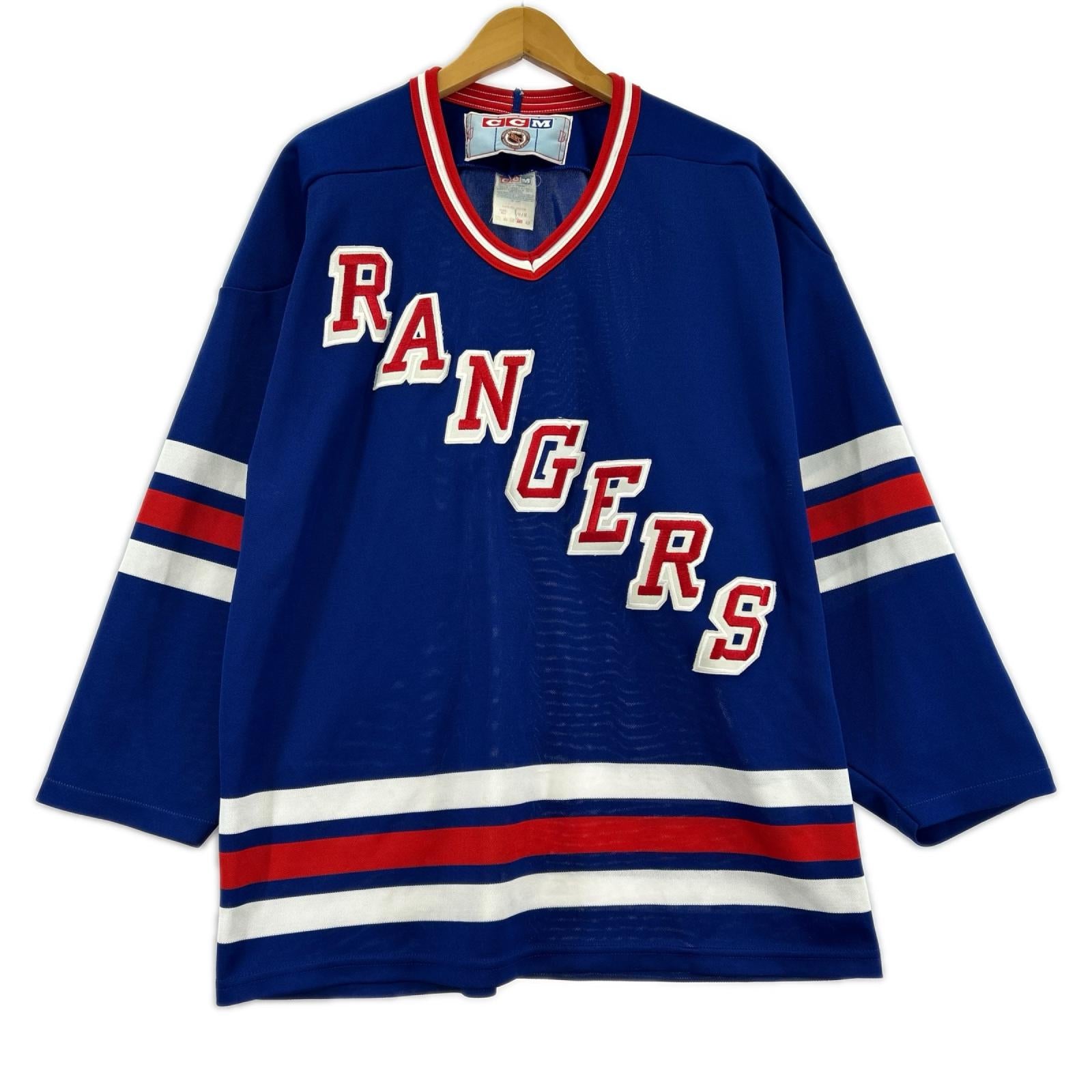 長袖Ｔシャツ CCM New York Rangers Garaves M M ブルー
