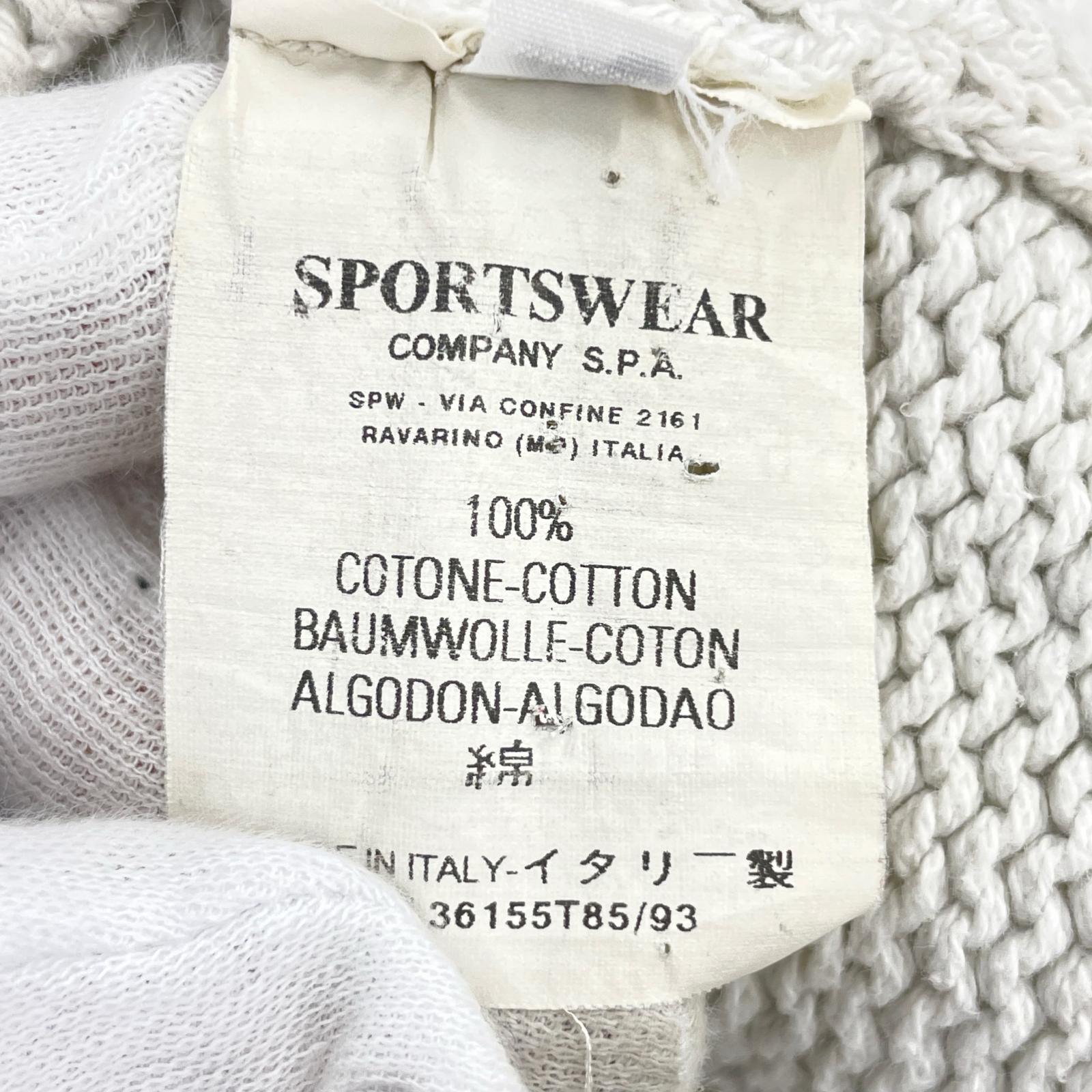 ニット STONE ISLAND 02SS Paul Harvey期 ハーフジップコットンニット XXL アイボリー
