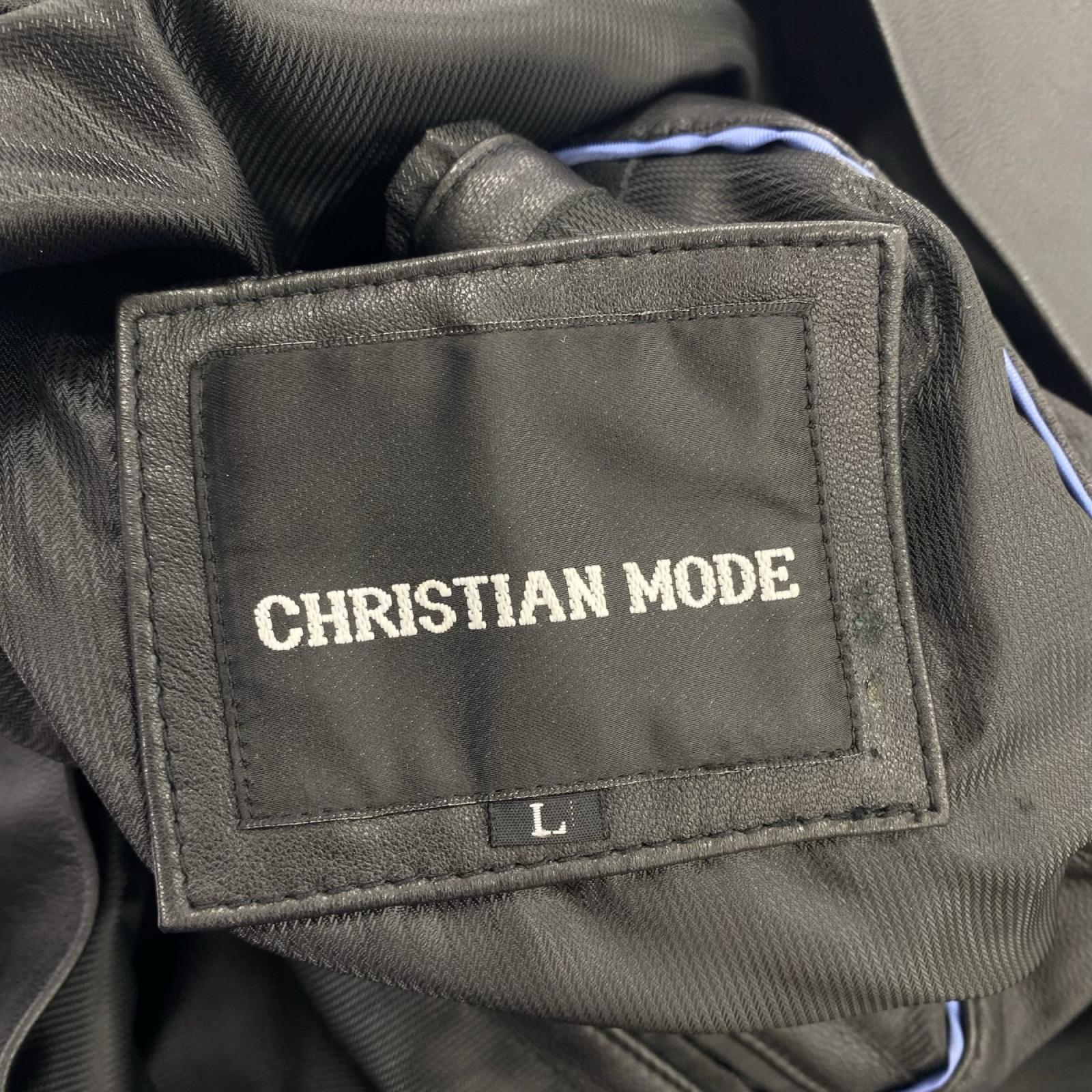 ジャケット CHRISTIAN MODE ラムレザーJKT L ブラック