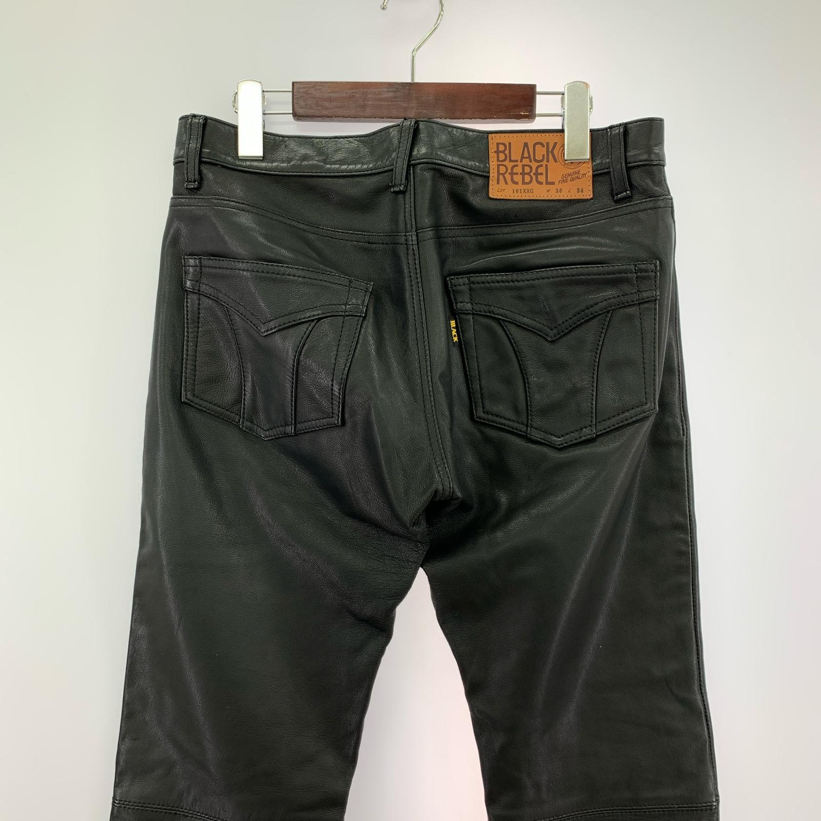 パンツ 101XXG ゴートスキン レザーパンツ W30 ブラック