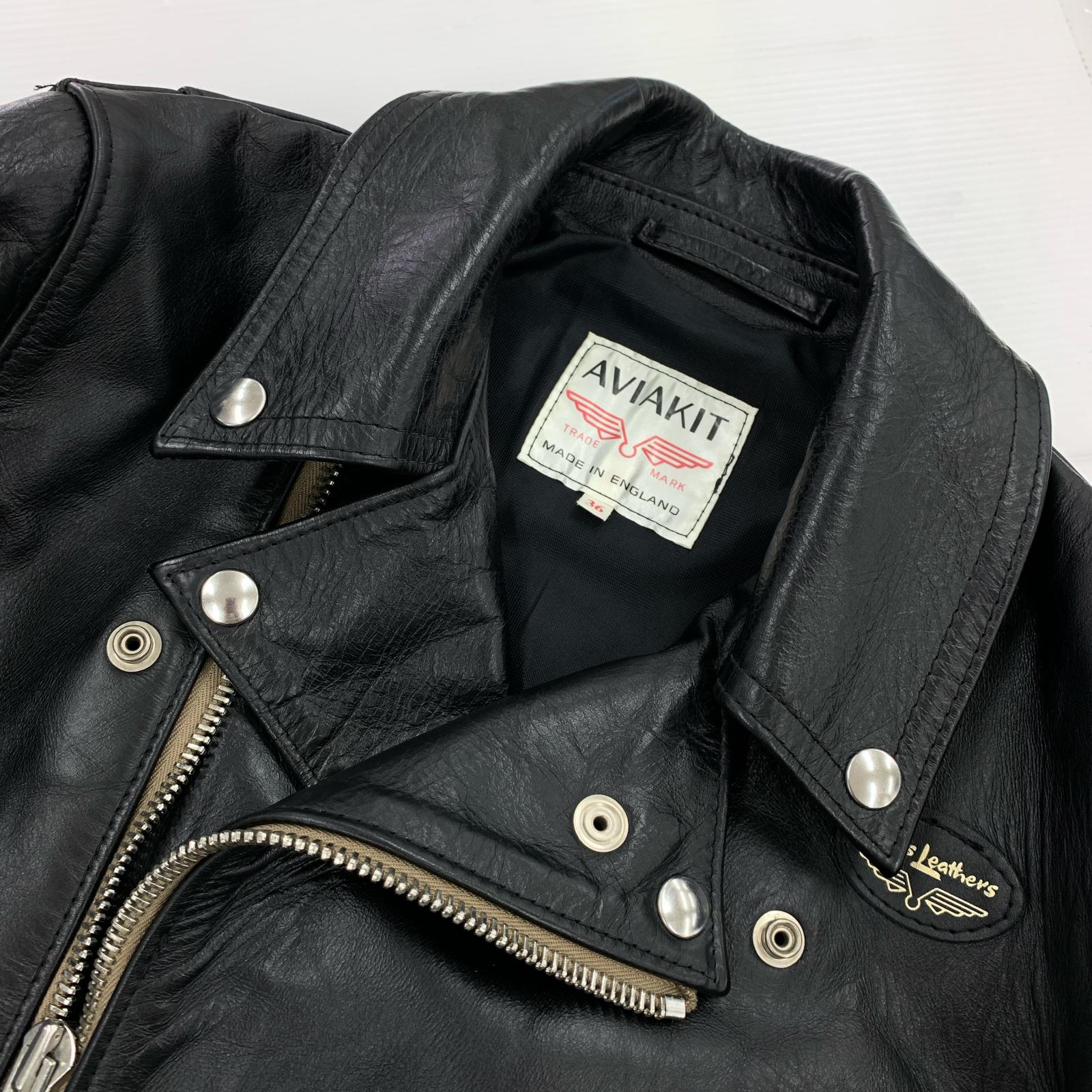 レザージャケット CYCLONE BLACK 38