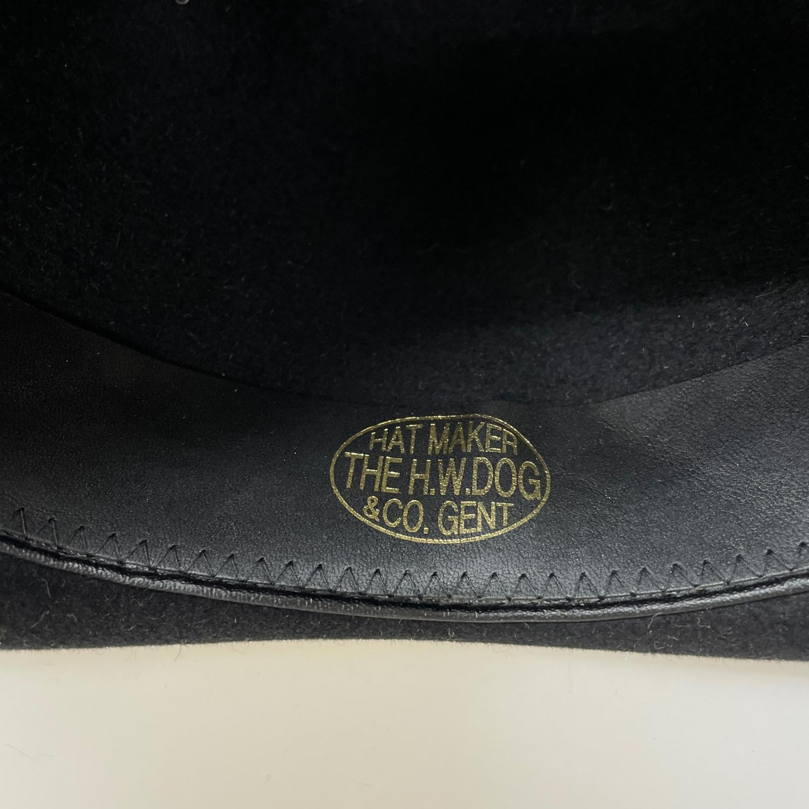 キャップ THE H.W.DOG ラビットファー 中折ハット ブラック