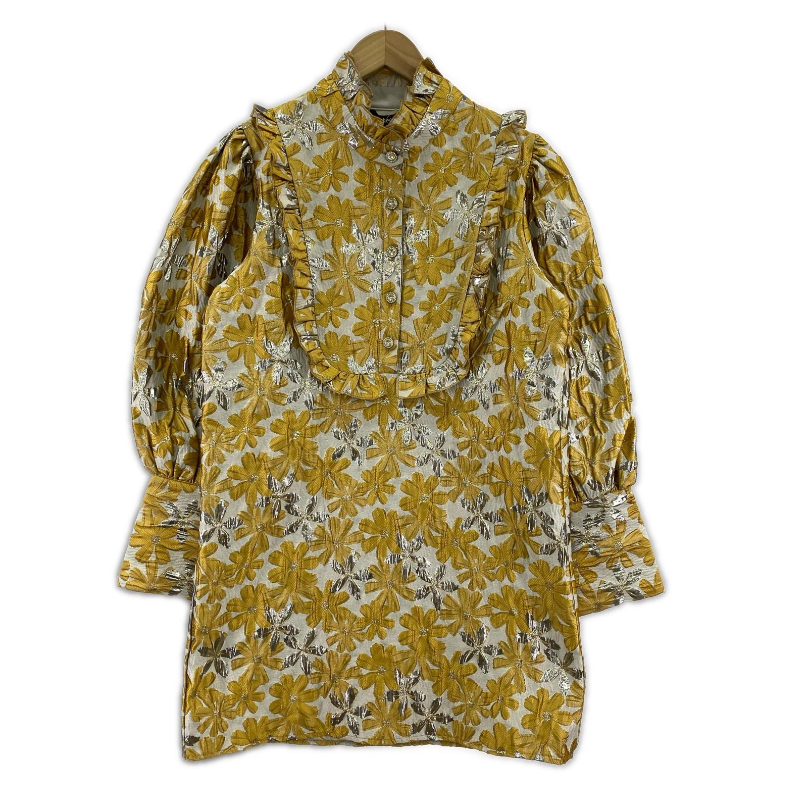 ワンピース Golden Fable Jacquard Mini Dress/イエロー S ブラウン