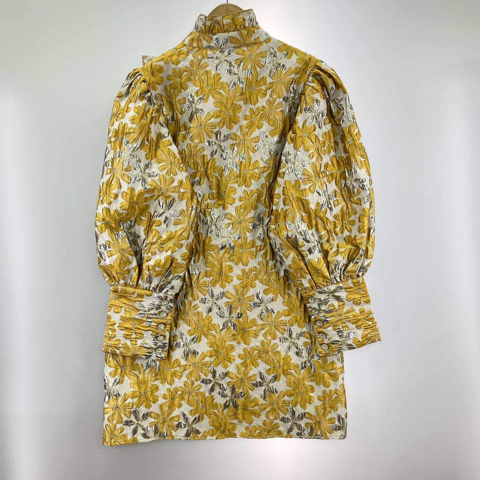ワンピース Golden Fable Jacquard Mini Dress/イエロー S ブラウン