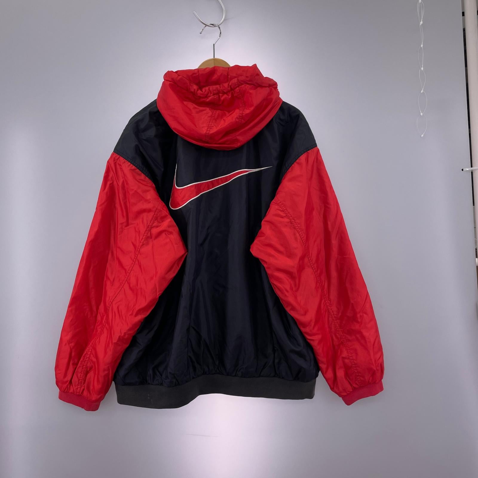 ジャケット 銀タグ 90s 2トーン中綿フードブルゾン L ブラック