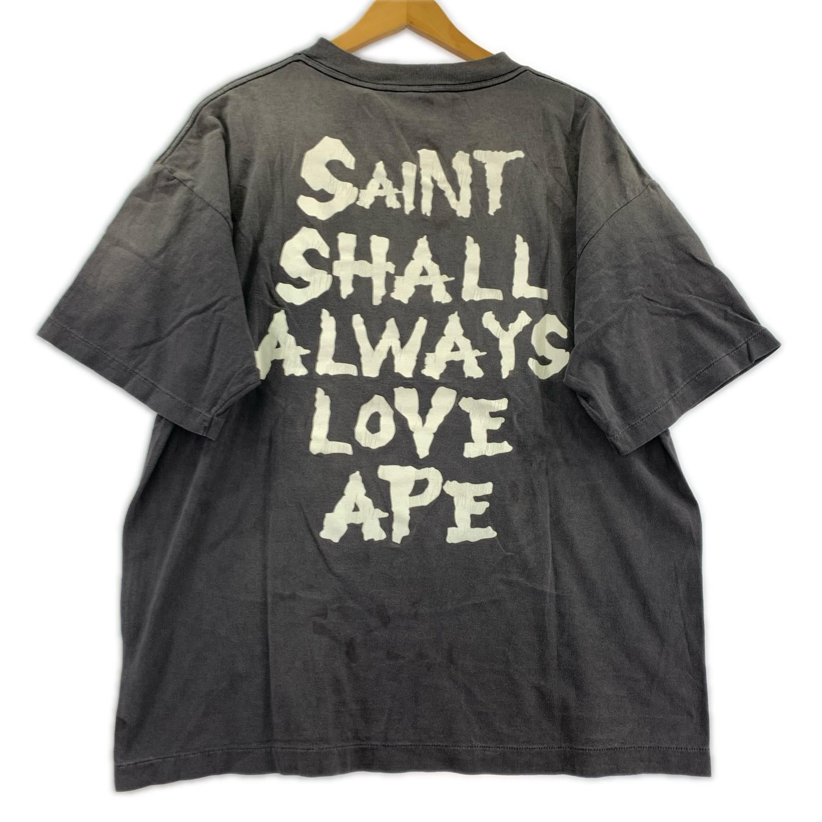 半袖Ｔシャツ SAINT MICHAEL×A BATHING APE 26SS BAPE_SS T-SHIRT／ALWAYS LOVE L ブラック L ブラック