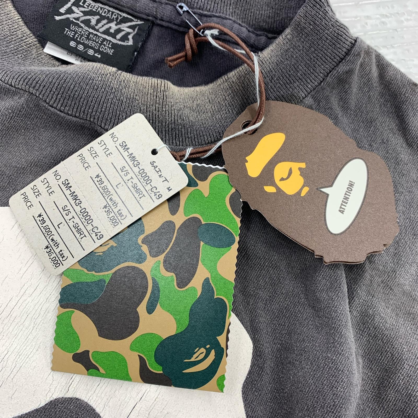 半袖Ｔシャツ SAINT MICHAEL×A BATHING APE 26SS BAPE_SS T-SHIRT／ALWAYS LOVE L ブラック L ブラック