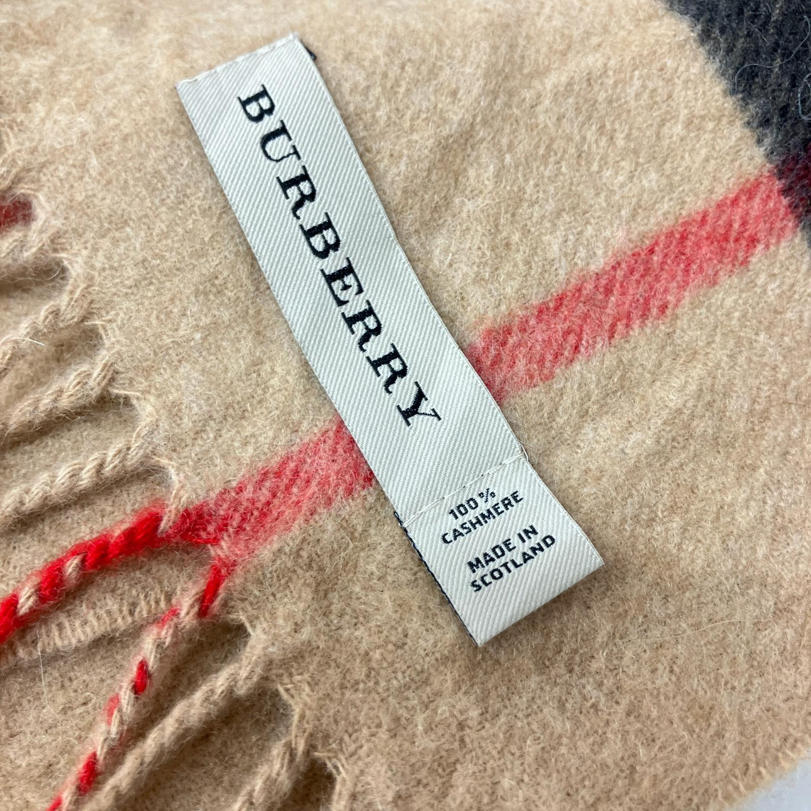 その他アクセサリー ベージュチェック カシミヤ ベージュ