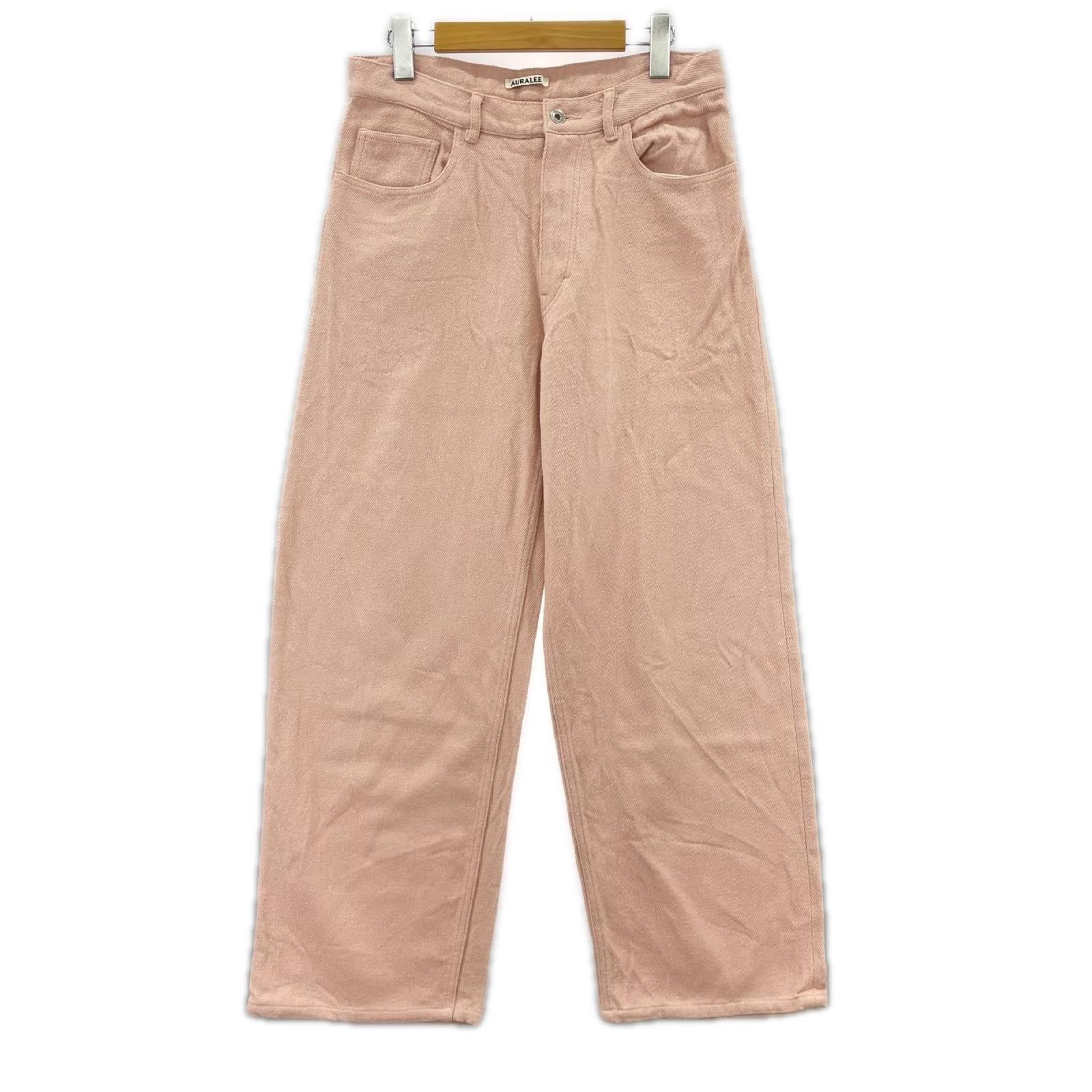 パンツ 26SS SILK NEP DENIM 5P WIDE PANTS 4 ピンク