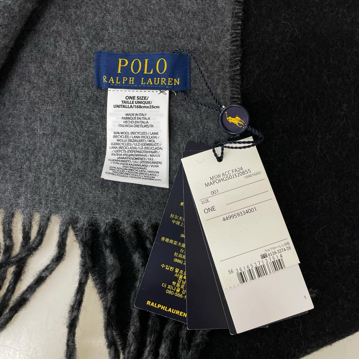 その他アクセサリー POLO RALPH LAUREN マフラー タグ付き グレー