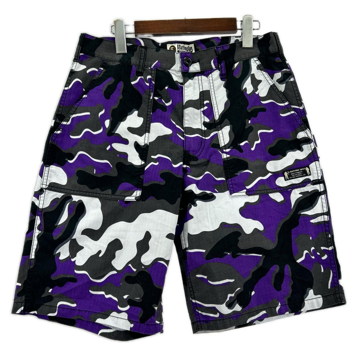 ショートパンツ GLITCH WOODLAND CAMO M M パープル