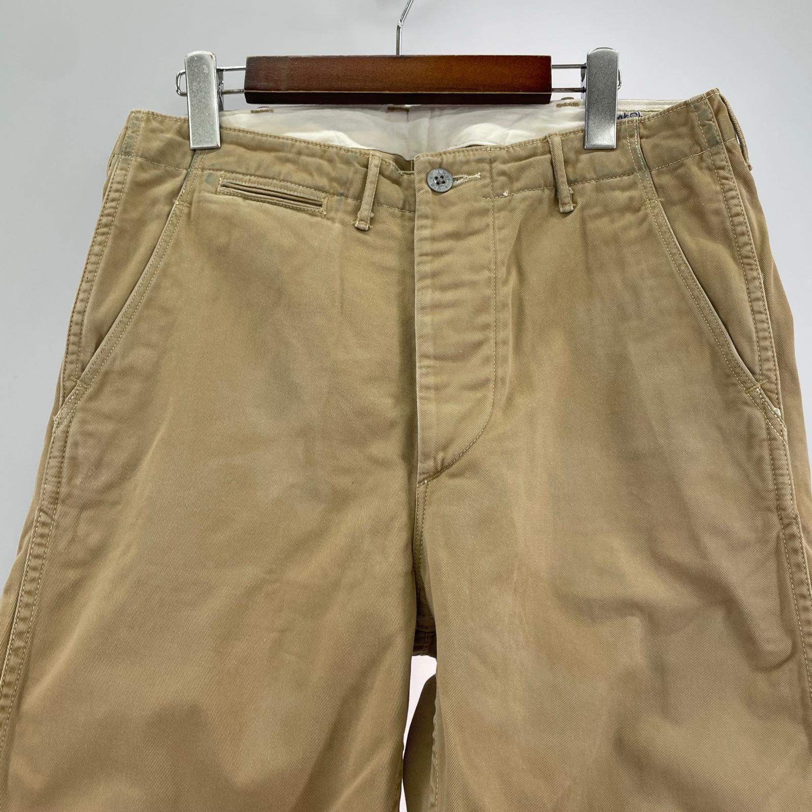 パンツ or slow VINTAGE FIT ARMY TROUSER PANTS (W32) 2 ベージュ