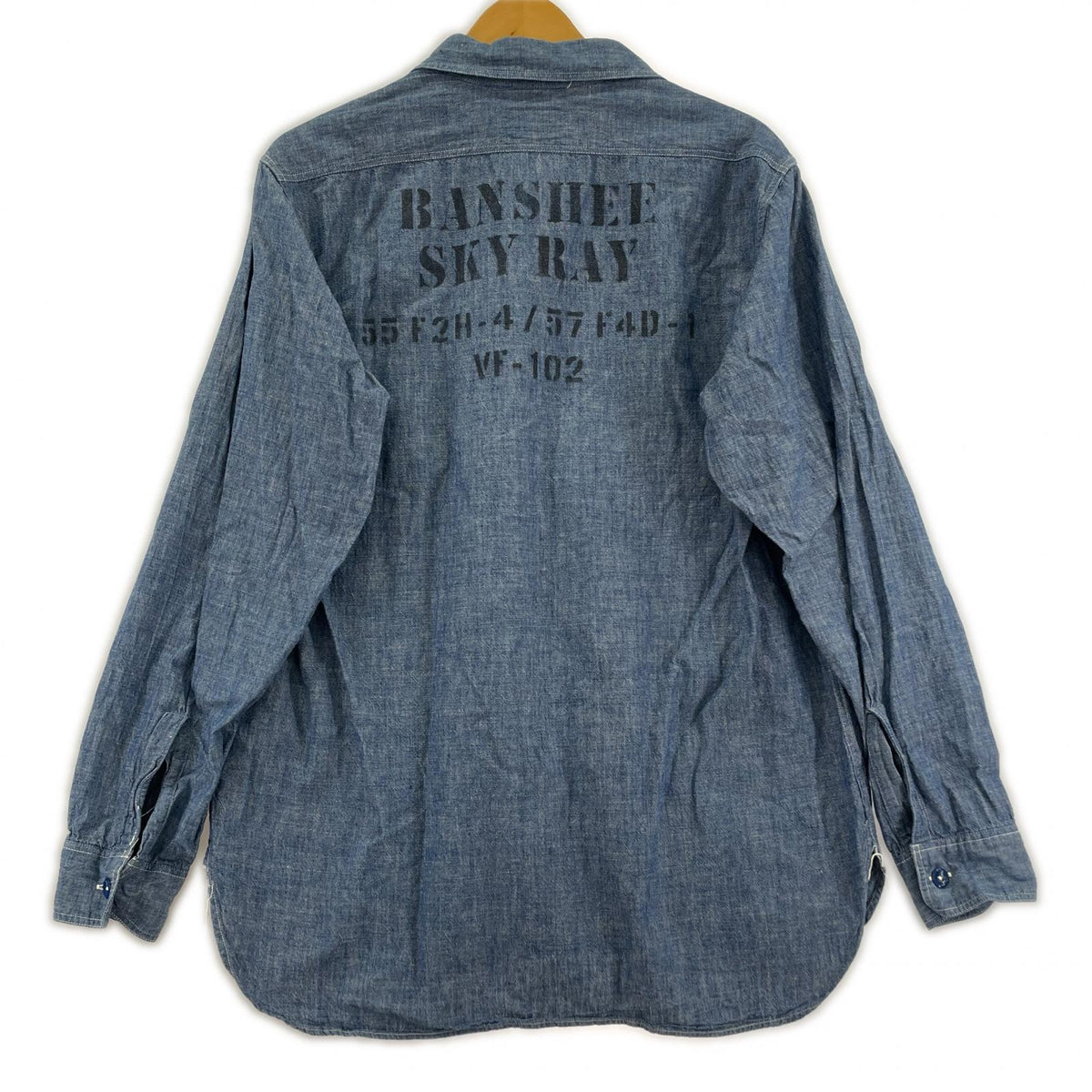 長袖シャツ Buzz Rickson's BLUE CHAMBRAY WORK SHIRT LOT.BR25995 (M) ブルー