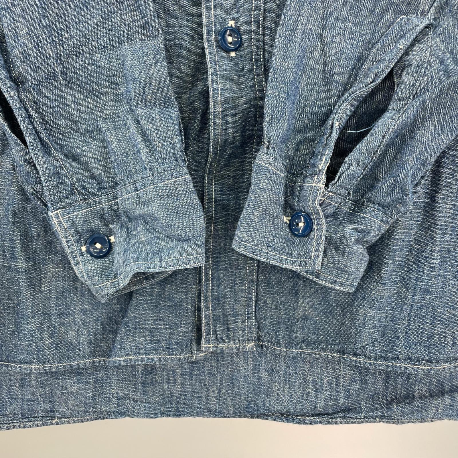 長袖シャツ Buzz Rickson's BLUE CHAMBRAY WORK SHIRT LOT.BR25995 (M) ブルー