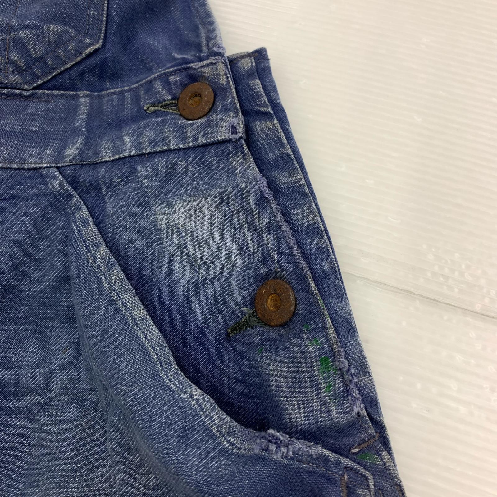 オーバーオール 40～50S ブルー