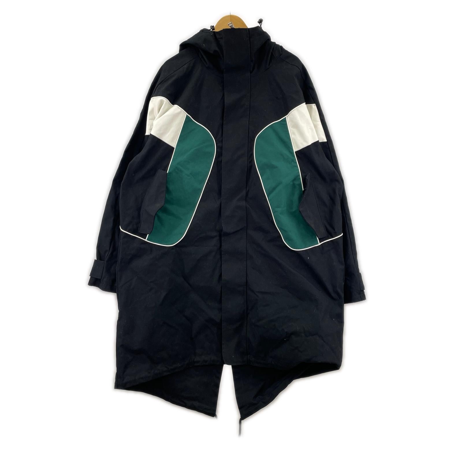 ジャケット kappa WIND HOODED LONG JACKET K0852FJ50 黒 (L) L