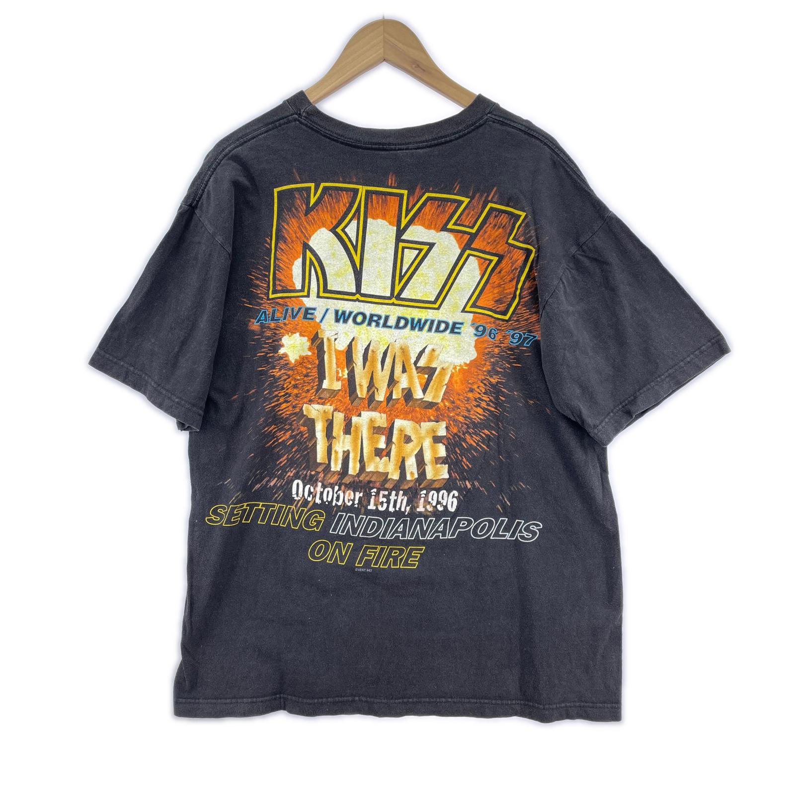 半袖Ｔシャツ 90s KISS ALIVE WORLD WIDE 96-97 Tシャツ(L) L ブラック