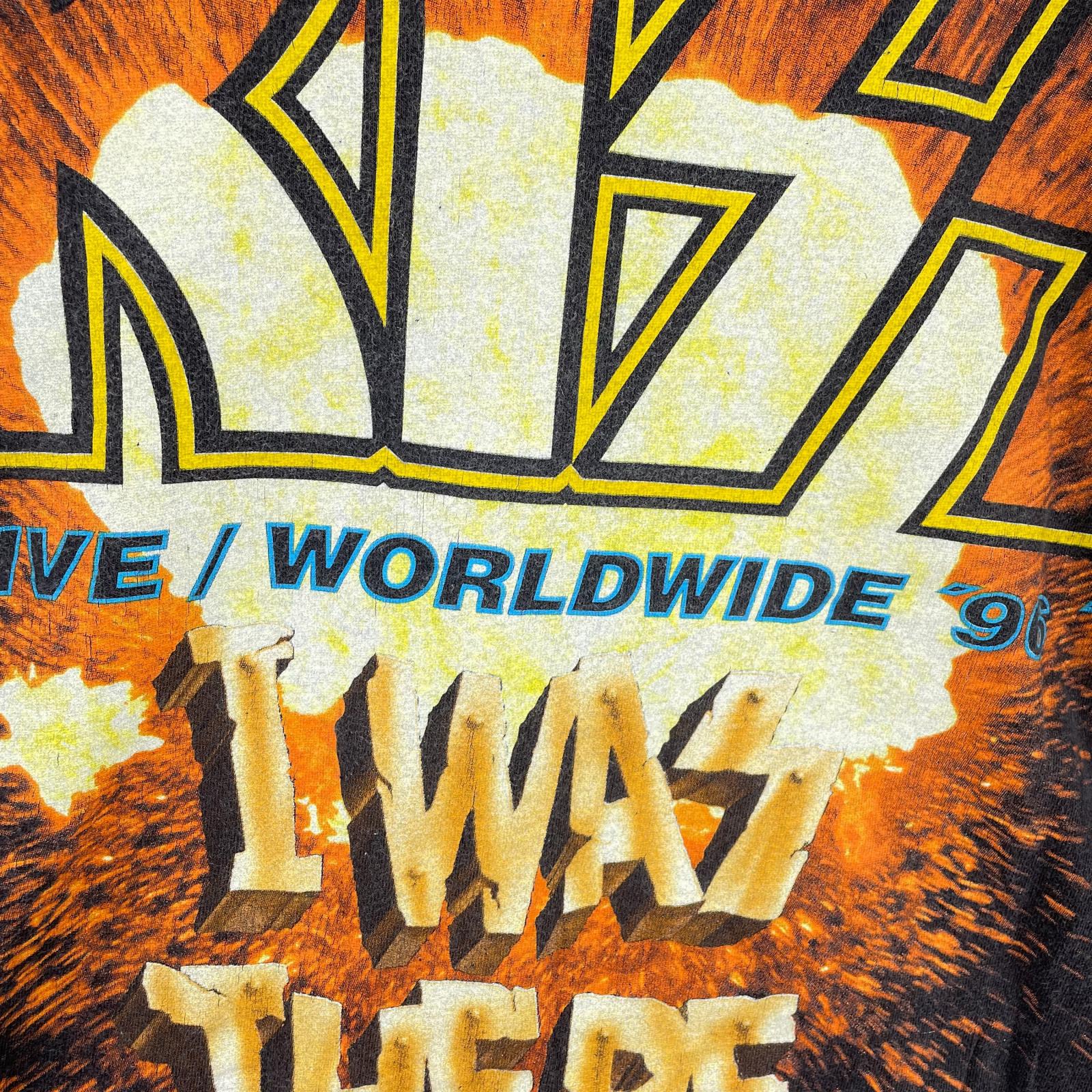 半袖Ｔシャツ 90s KISS ALIVE WORLD WIDE 96-97 Tシャツ(L) L ブラック