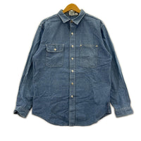 長袖シャツ Prentiss 80s L/S デニムシャツ USA製 IDG ブルー