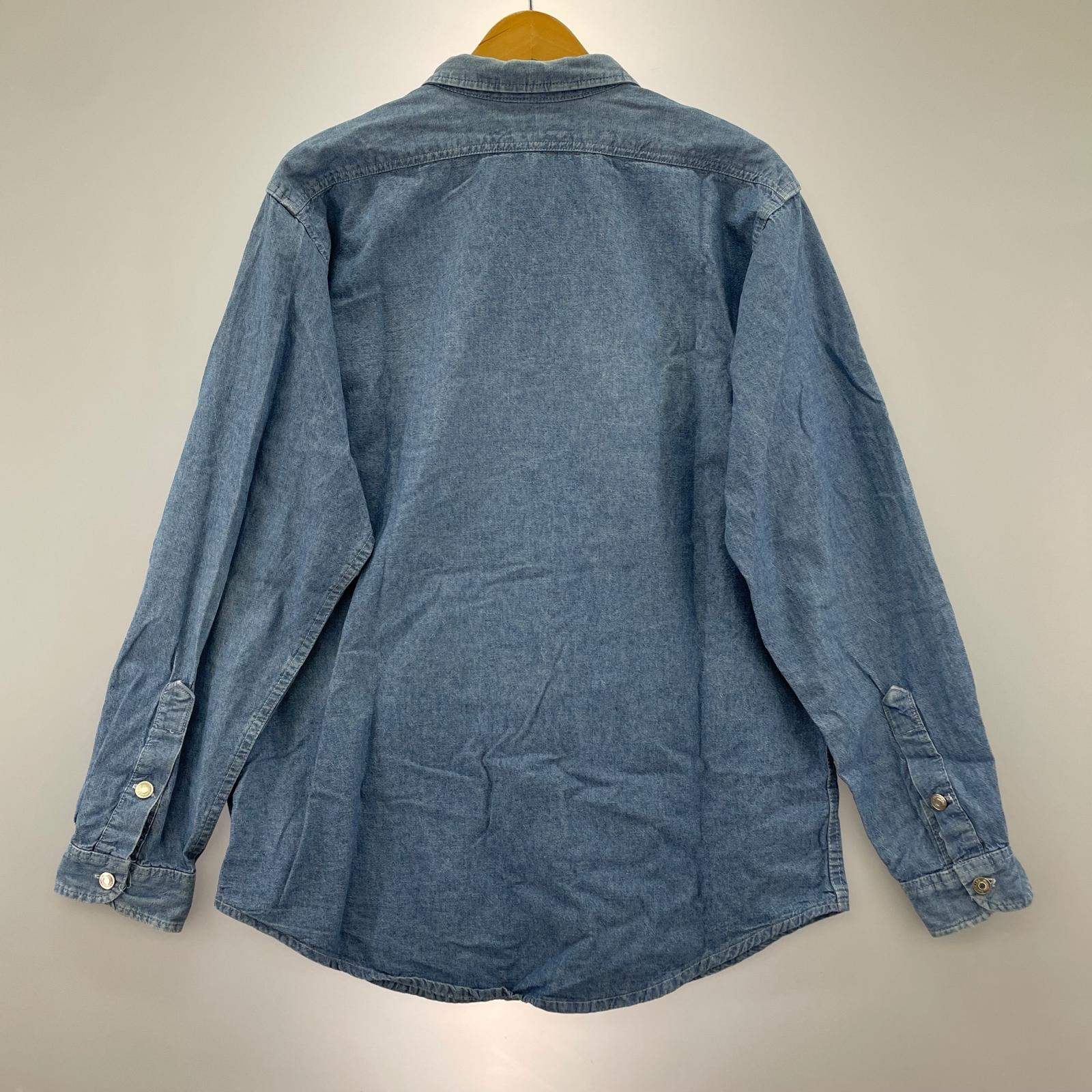 長袖シャツ Prentiss 80s L/S デニムシャツ USA製 IDG ブルー