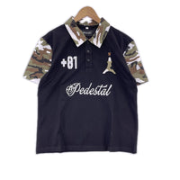 ポロシャツ Pedestal カモフラージュ ポロシャツ　L L ブラック