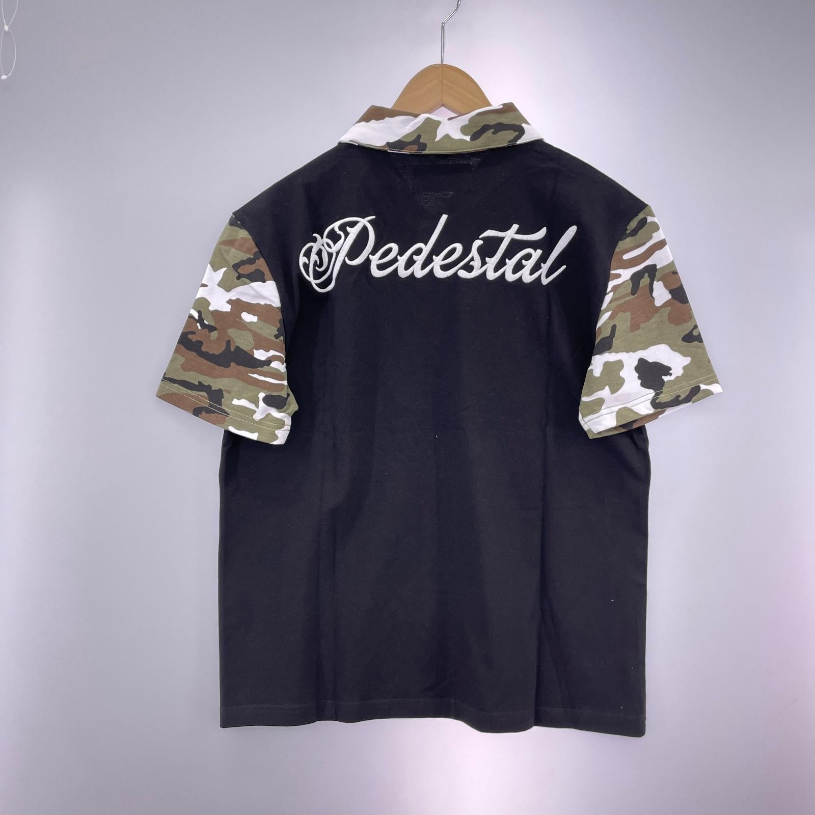 ポロシャツ Pedestal カモフラージュ ポロシャツ　L L ブラック
