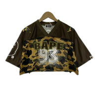 半袖Ｔシャツ 1ST CAMO BAPE CROPPED FOOTBALL TEE イエロー