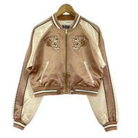 ジャケット MULTILOGO CROPPED SOUVENIR JACKET S ベージュ
