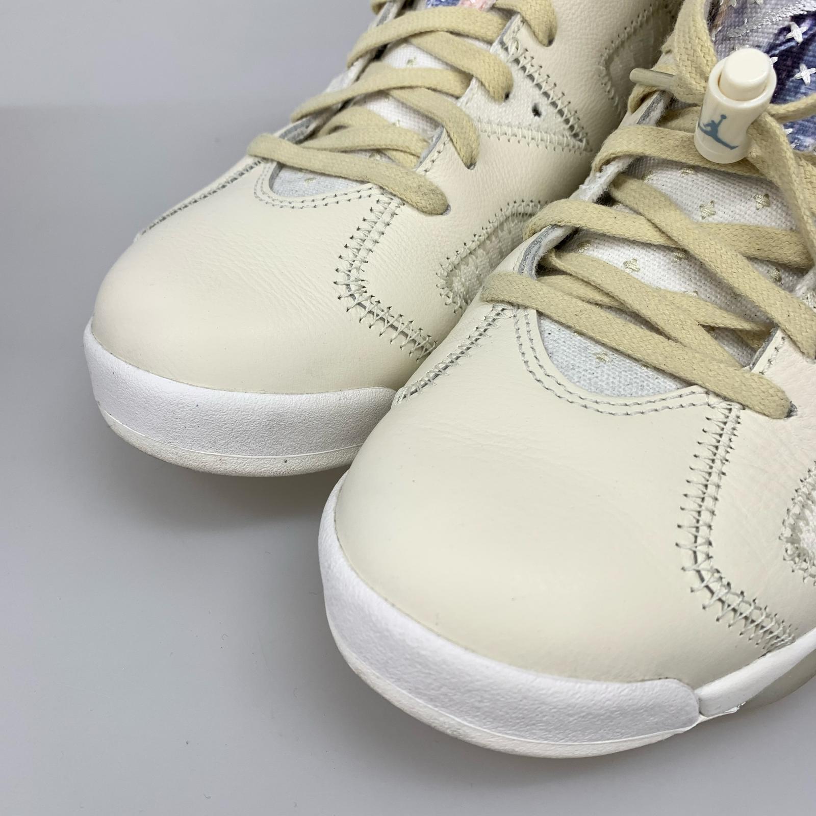 スニーカー NIKE AIR JORDAN 6 RETRO SE Sashiko 27.5 アイボリー 27.5cm (US9 1/2 UK9 EU45)