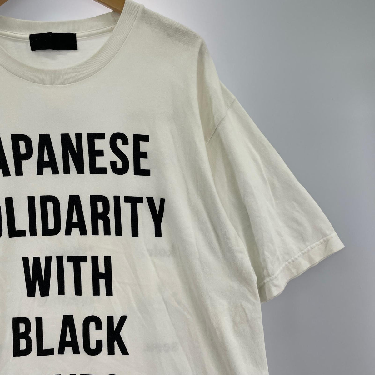 半袖Ｔシャツ JAPANESE SOLIDAITY WITH BLACK LIVES ﾎﾜｲﾄ ホワイト