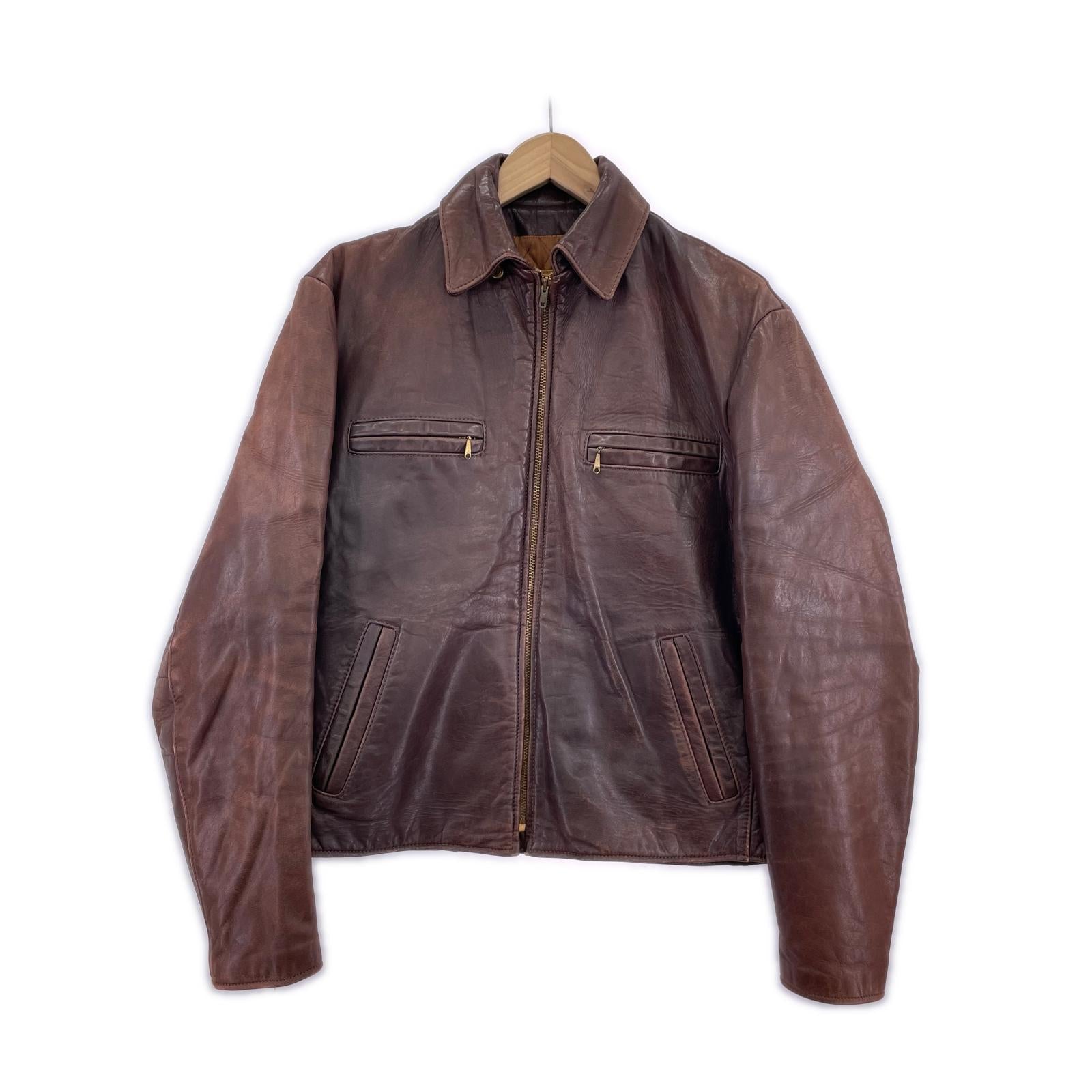 ジャケット 70s Walter Dyer Leather Jacket 40 40 ブラウン