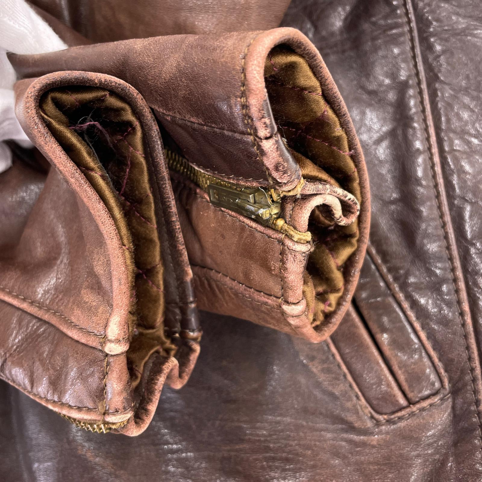 ジャケット 70s Walter Dyer Leather Jacket 40 40 ブラウン