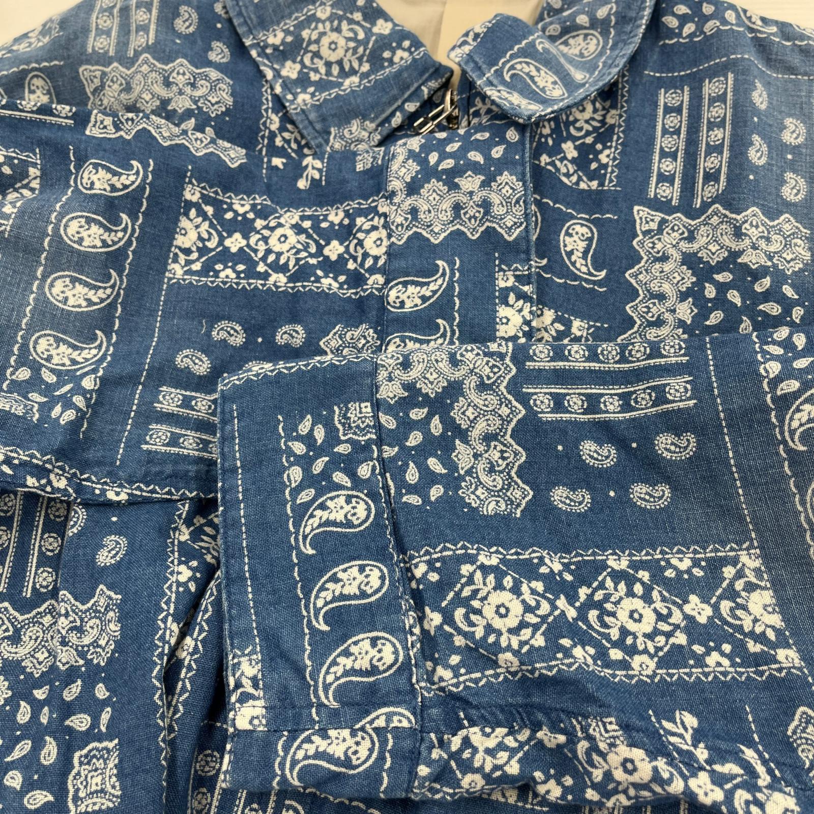 ジャケット Ron Herman 26年モデル バンダナパターンジャケット M ブルー M