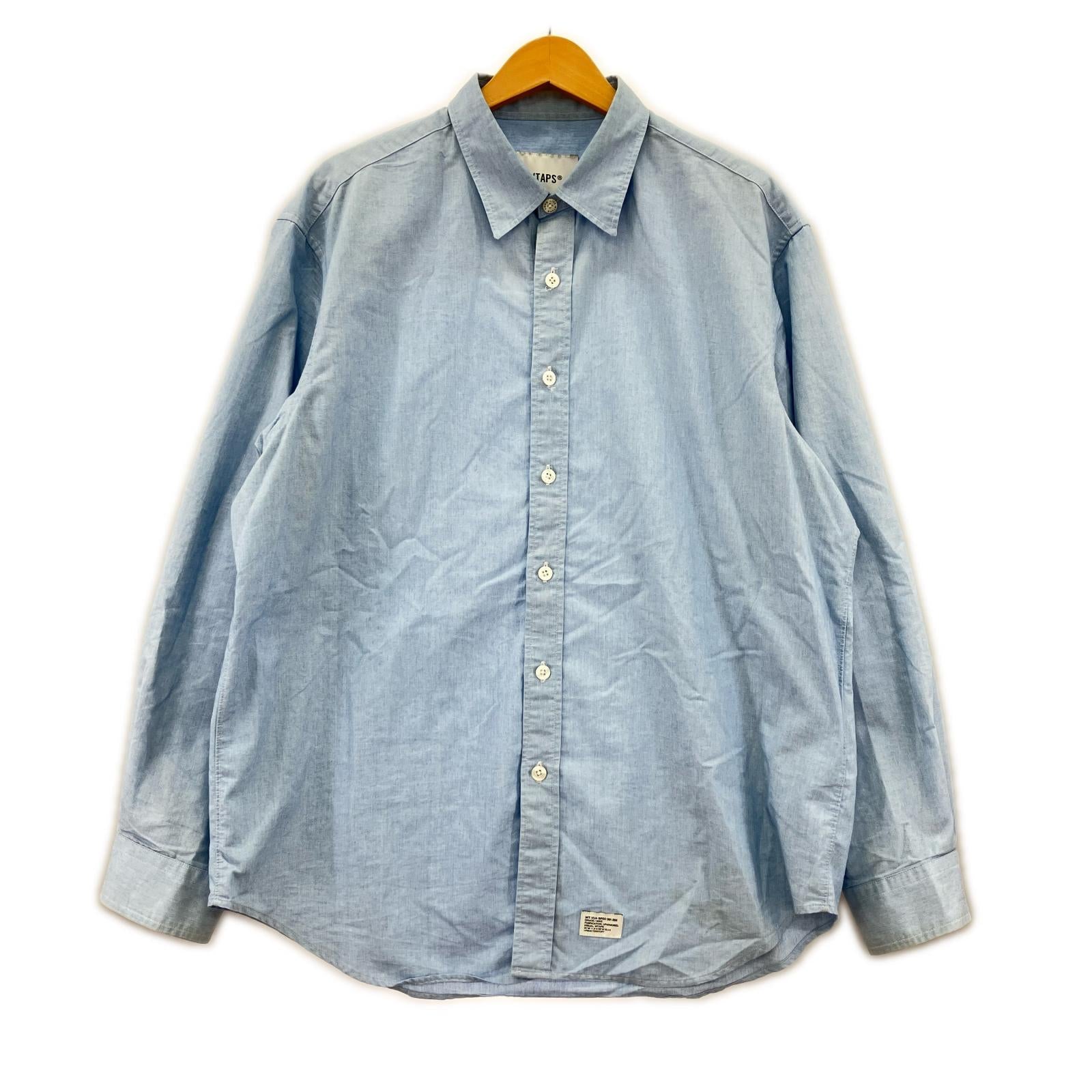 長袖シャツ WTAPS 25SS シャンブレーシャツ 02 サックス