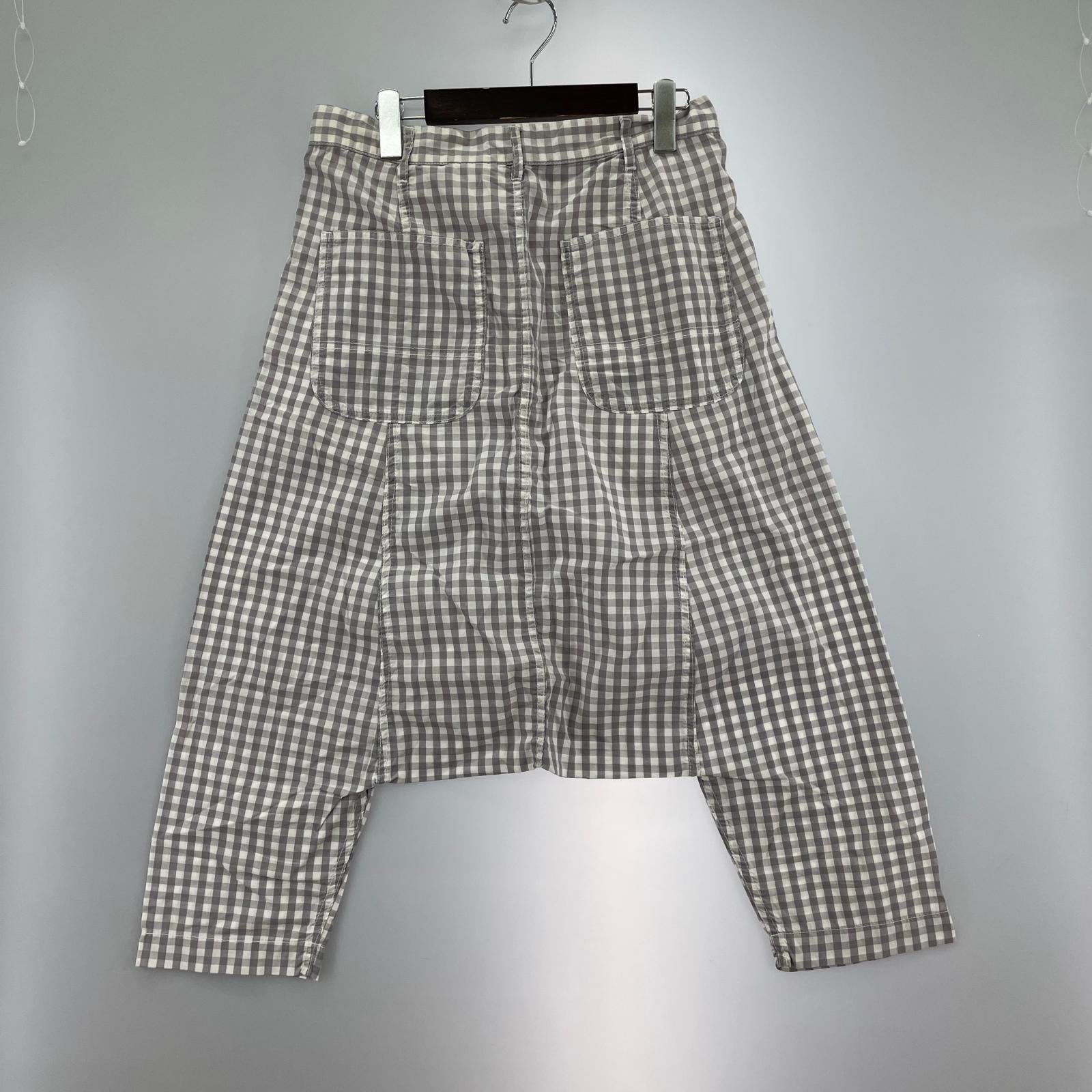 パンツ COMME des GARCONS ギンガムチェックサルエルパンツ SS グレー SS グレー