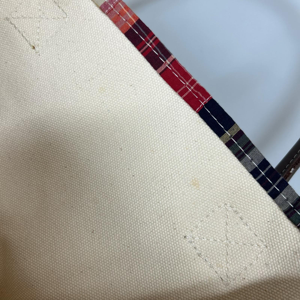その他バッグ L.L.Bean ﾁｪｯｸ柄 ﾚｻﾞｰﾊﾝﾄﾞﾙ ﾄｰﾄﾊﾞｯｸﾞ