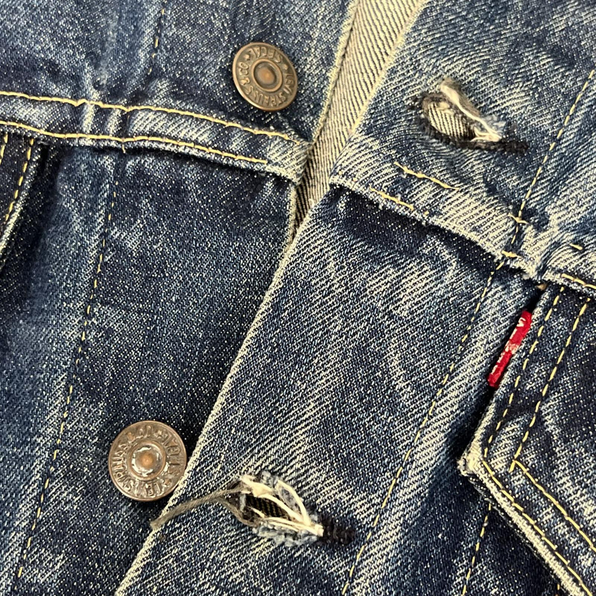 デニムジャケット 60s 557　BIG E ボタン裏O 均等V