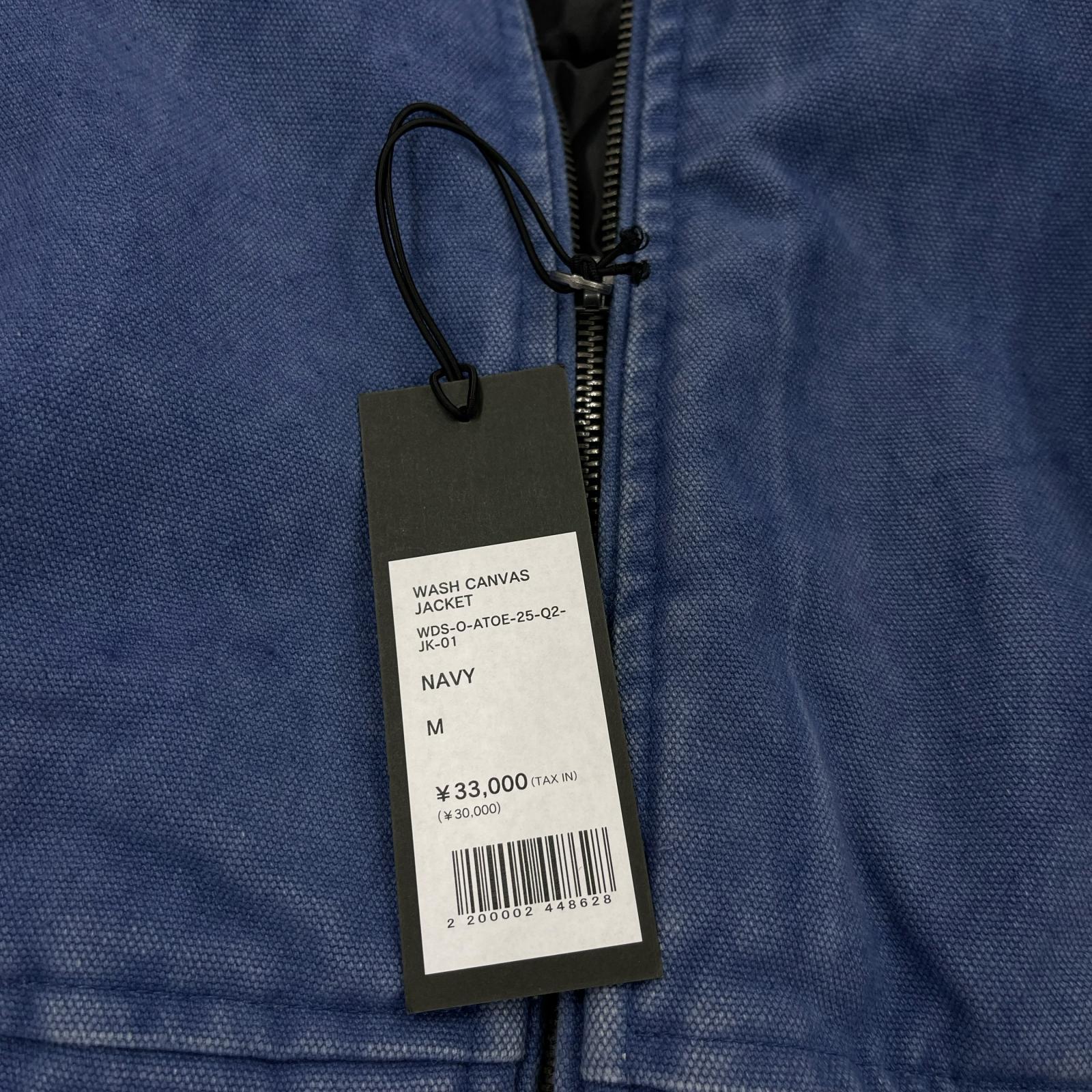 ブルゾン WASH CANVAS JACKET 青 (M) M ネイビー
