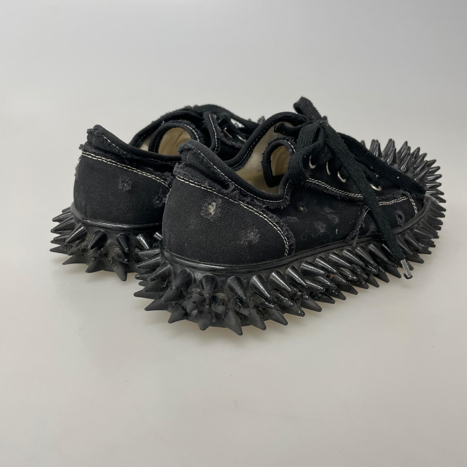 スニーカー 25AW SPIKY CANVAS SNEAKER (26) ブラック