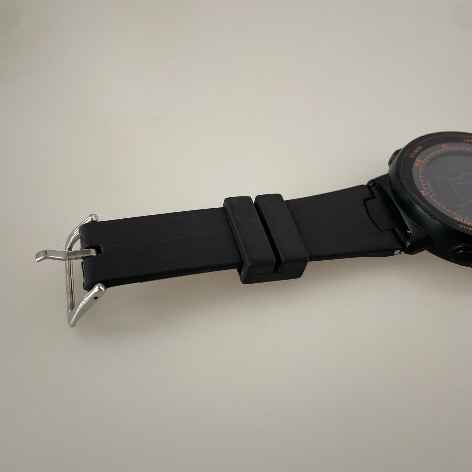 腕時計 LAD WEATHER スイス製センサー搭載 アウトドアウォッチ 黒オレンジ ブラック
