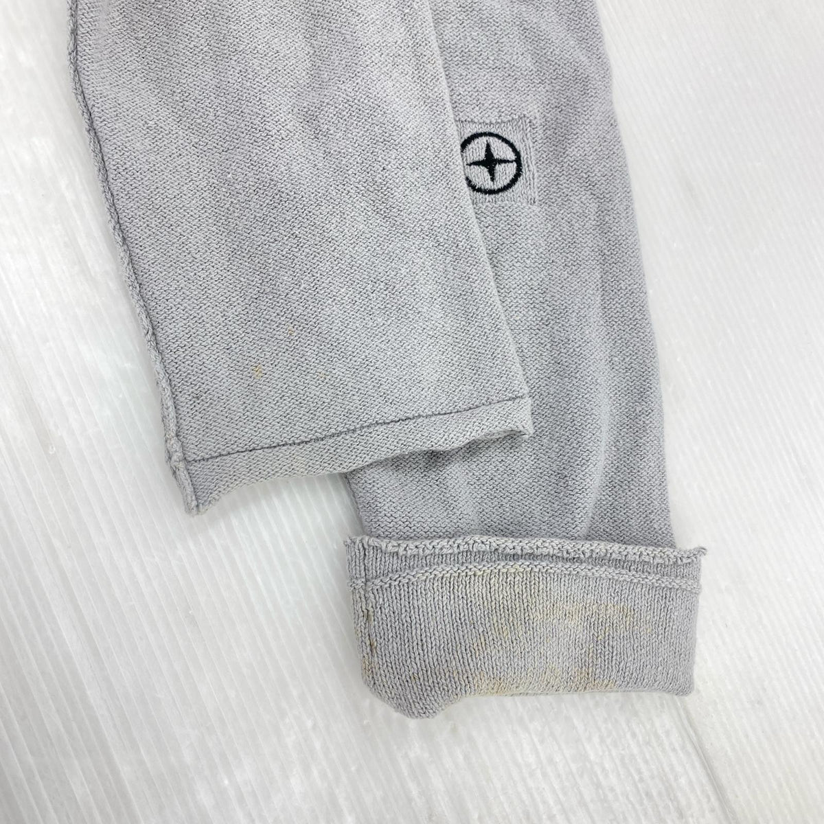 ニット OLD ハーフジップ M M グレー