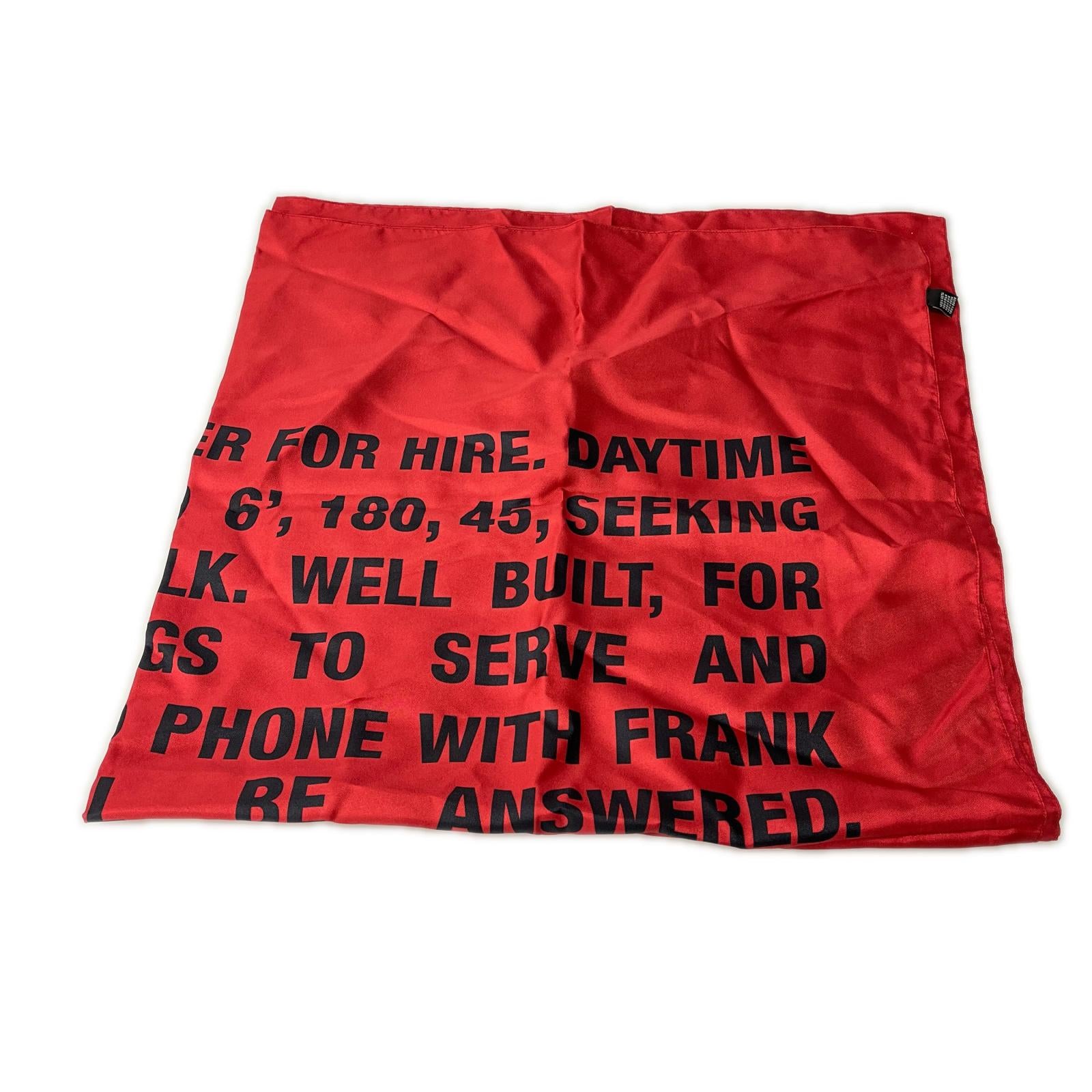 その他アクセサリー MARTINE ROSE CLASSIFIED SCARF 赤