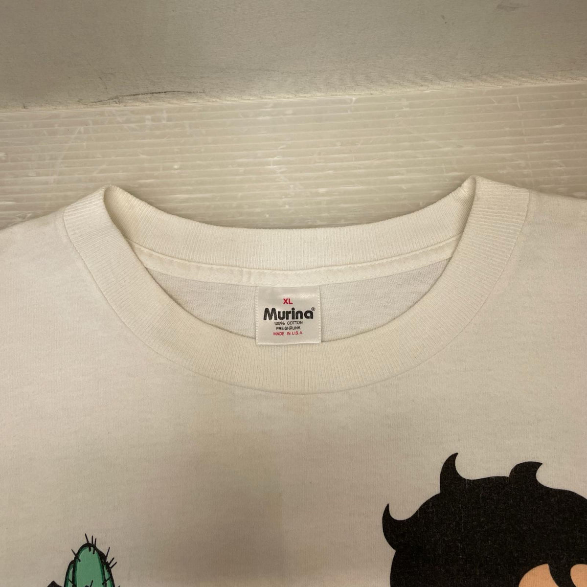 半袖Ｔシャツ 90s Betty Boop& ROUTE 66 Tシャツ 1994年 Murinaﾀｸﾞ LL ホワイト