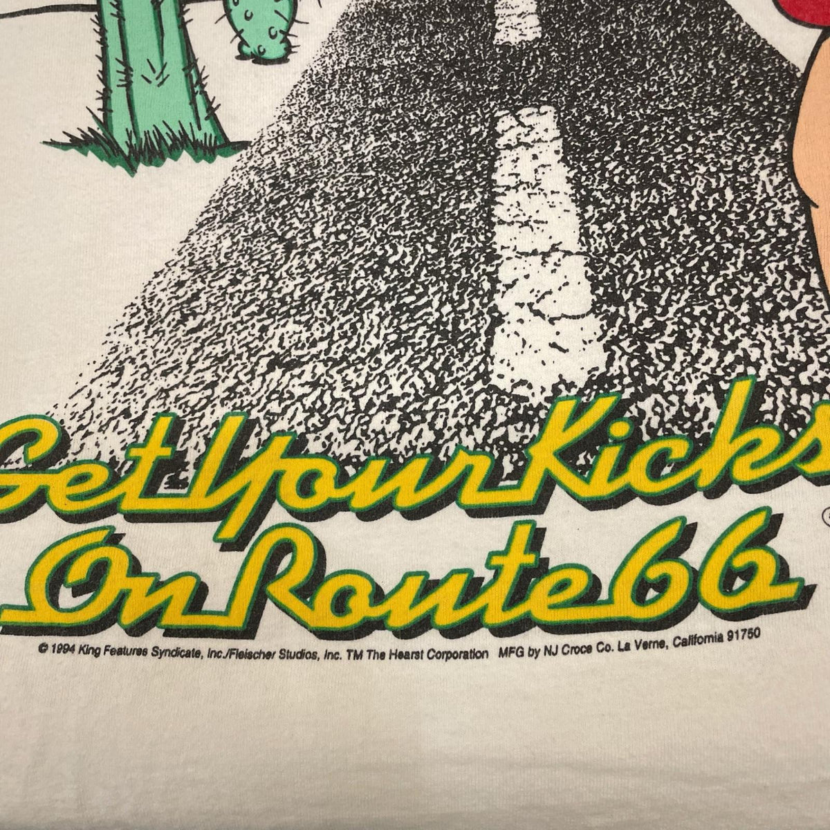 半袖Ｔシャツ 90s Betty Boop& ROUTE 66 Tシャツ 1994年 Murinaﾀｸﾞ LL ホワイト