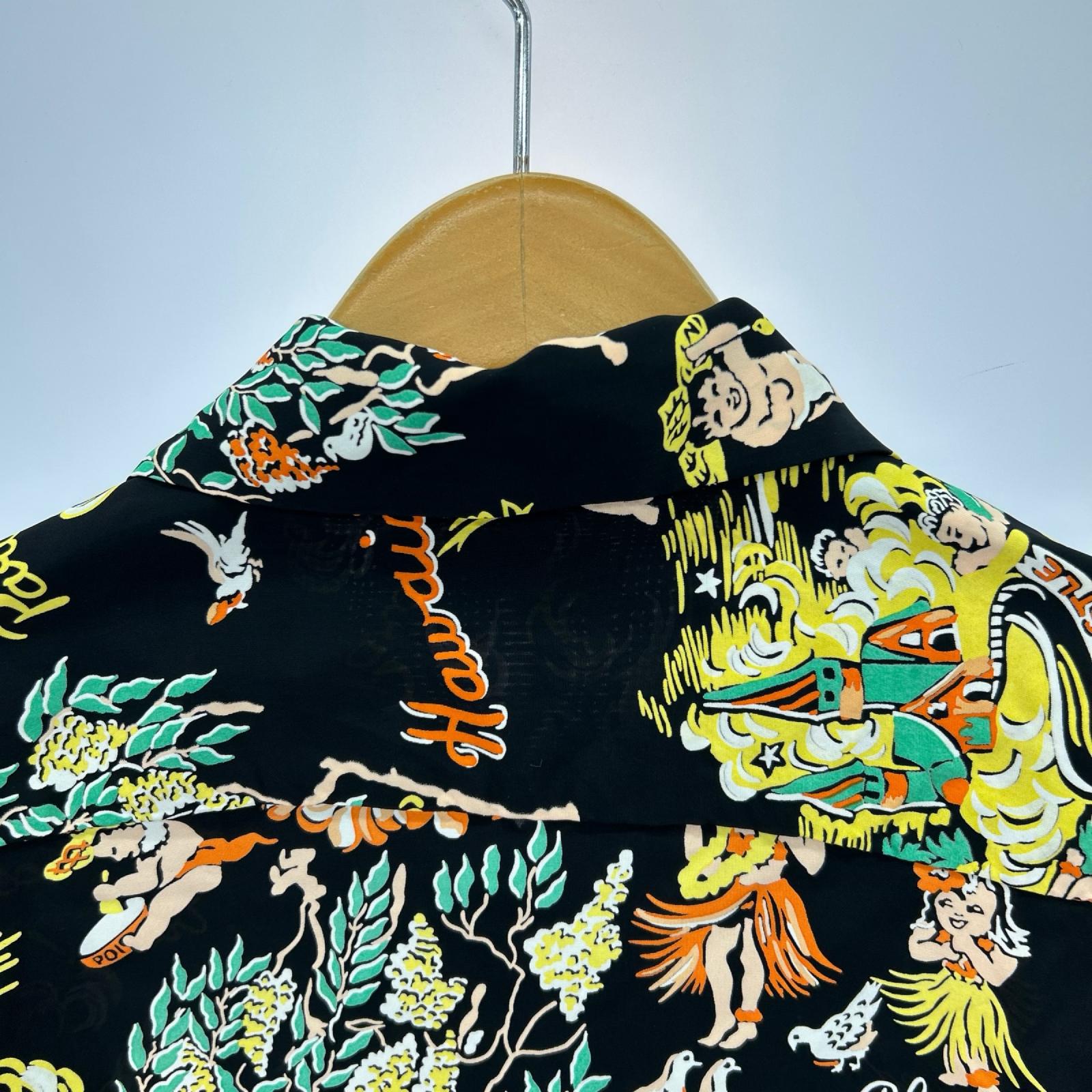 半袖シャツ SUN SURF Hawaiian MOEUHANE DREAM CASTELE M ブラック