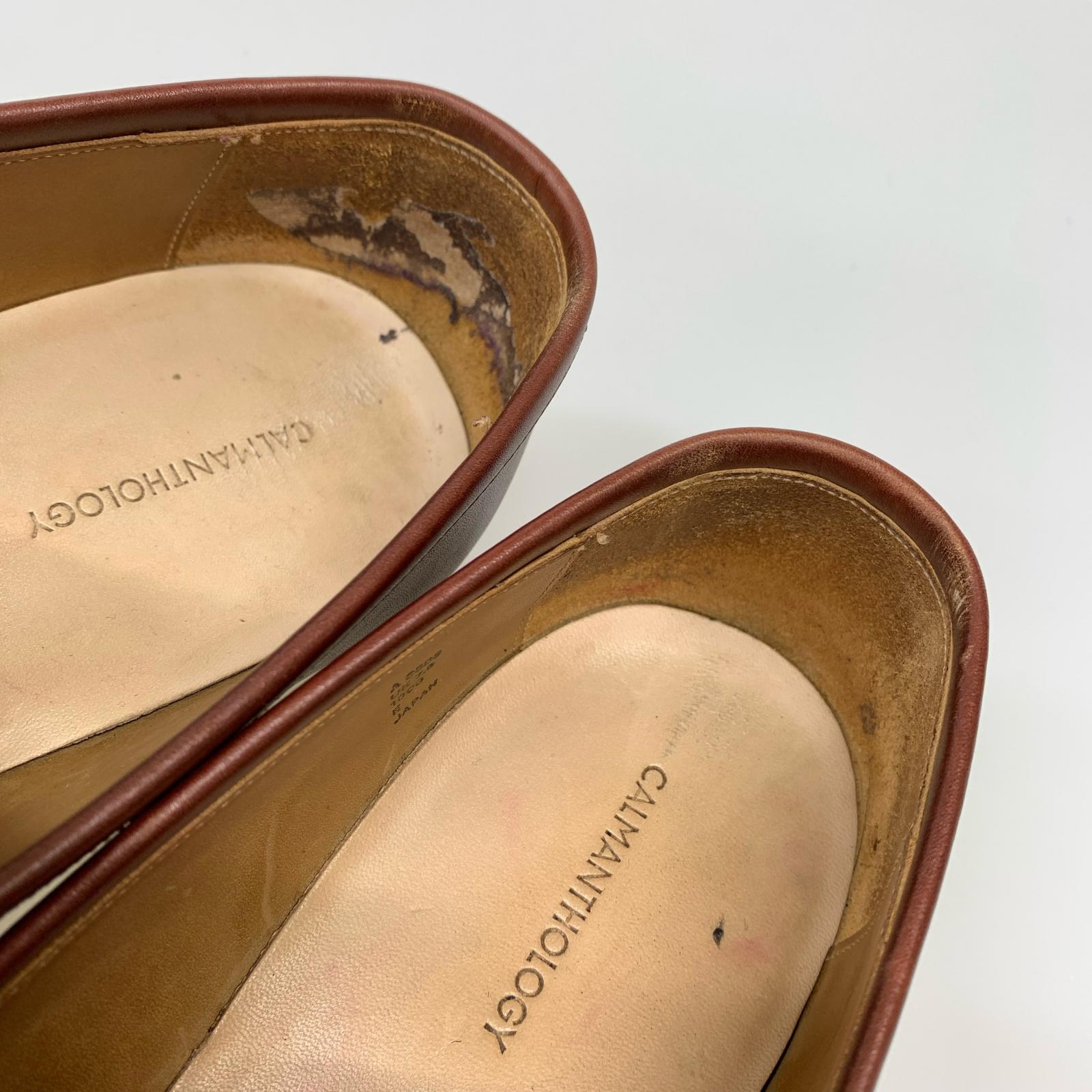 シューズ CALMANTHOLOGY EVENING LOAFER サイズ7.5 ブラウン A6603 ブラウン